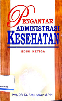 Image of Pengantar Administrasi Kesehatan